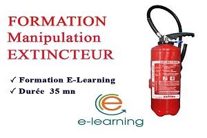 Lien page Manipulation extincteur en e-learning